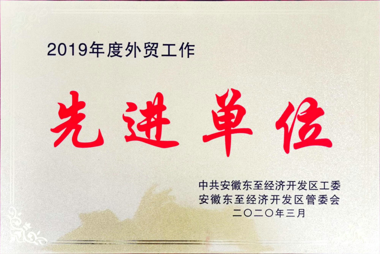 2019年度外貿(mào)先進(jìn)單位